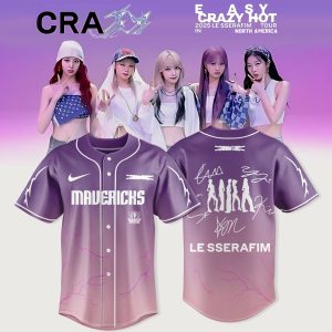 Dallas Mavericks x Easy Crazy Hot Le Sserafim 2025 Tour Special Baseball Jersey