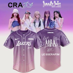 Los Angeles Lakers x Easy Crazy Hot Le Sserafim Tour 2025 Baseball Apparel