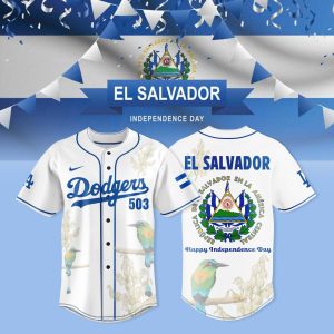 Dodgers x El Salvador Independence Day Parade 2025 Commemorative Baseball Jersey