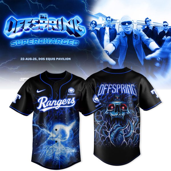 Texas Rangers Baseball Jersey – The Offspring Supercharged Worldwide 2025 Tour Edition