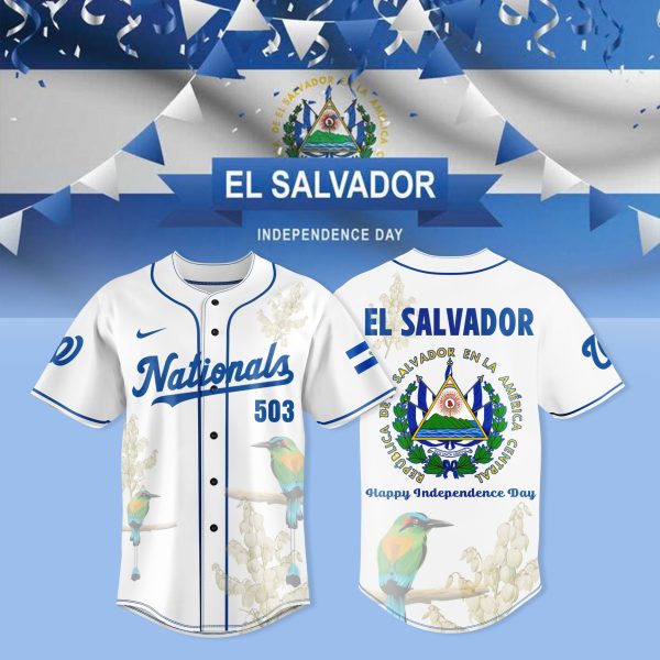 Washington Nationals Independence Day Parade 2025 El Salvador Baseball Jersey
