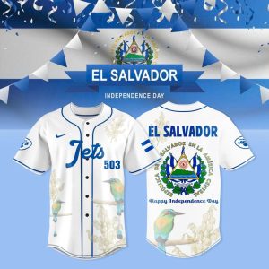 El Salvador Independence Day Parade 2025 Baseball Jersey – New York Jets Edition