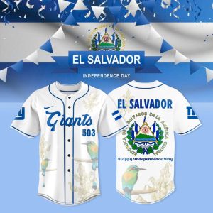 Giants x El Salvador Independence Day Parade 2025 Special Baseball Jersey