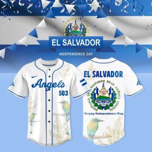 Los Angeles Angels Baseball Jersey – El Salvador Independence Day Parade 2025
