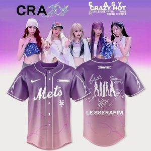 New York Mets Easy Crazy Hot 2025 Le Sserafim Tour Crossover Baseball Jersey