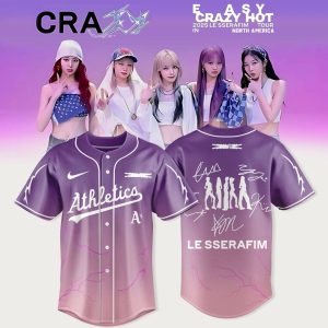 Oakland Athletics Easy Crazy Hot 2025 Le Sserafim Tour Sports Baseball Jersey