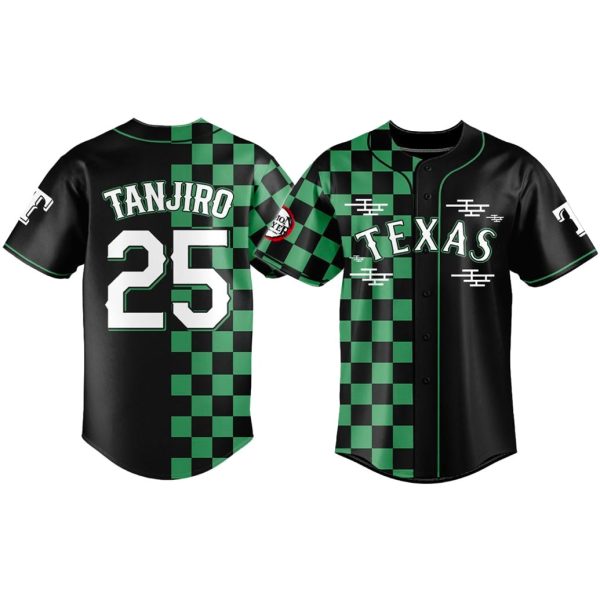 Texas Rangers Demon Slayer Tanjiro 25 Jersey