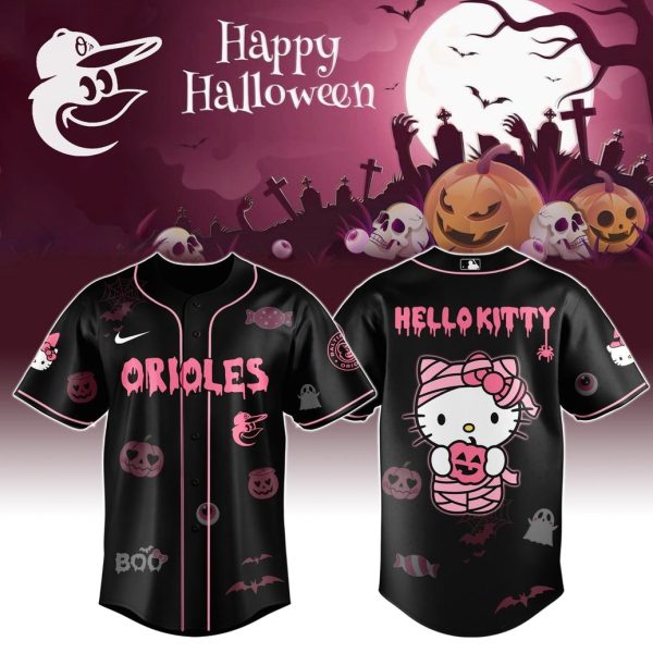 Baltimore Orioles x Hello Kitty Halloween Jersey. Limited Edition Spooky Baseball Top.