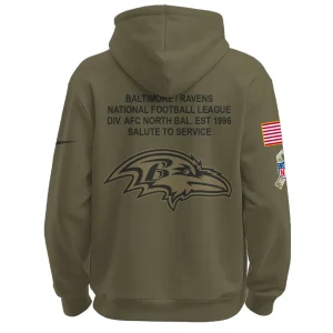 Baltimore Ravens Salute To Service 2025 BAL Veteran Day Limited Hoodie