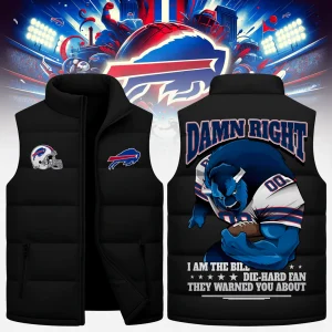 Buffalo Bills Damn Right Sleeveless Puffer Jacket