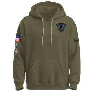 CAR Veteran Day Carolina Panthers Hoodie – Salute To Service Military Green Pullover
