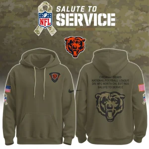 Chicago Bears Veterans Day 2025 | Limited Edition Salute To Service Hoodie
