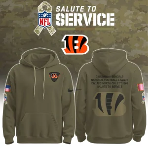 Cincinnati Bengals 2025 Salute To Service Limited Hoodie – Support Vets in Gameday Style
