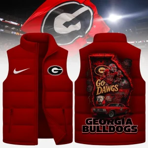 Georgia Bulldogs Go Dawgs Sleeveless Puffer Jacket