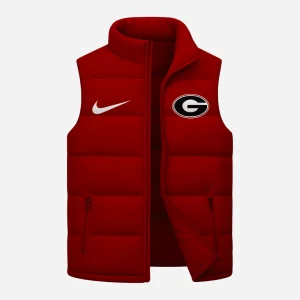 Georgia Bulldogs Go Dawgs Sleeveless Puffer Jacket