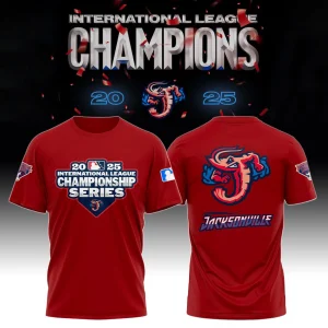Jacksonville Jumbo Shrimp International League Champions Red 2025 T-Shirt