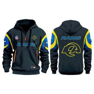 LA Rams New Rivalries Midnight Mode 2025 Zip Hoodie