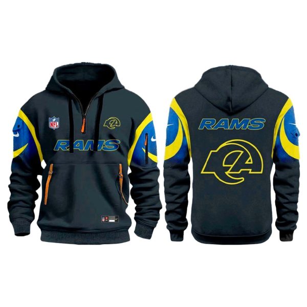 LA Rams New Rivalries Midnight Mode 2025 Zip Hoodie