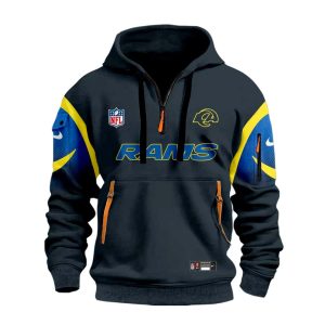 LA Rams New Rivalries Midnight Mode 2025 Zip Hoodie