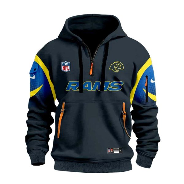 LA Rams New Rivalries Midnight Mode 2025 Zip Hoodie