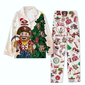 Let It Snow Bang Bang Niner Gang 49ers Pajamas Set