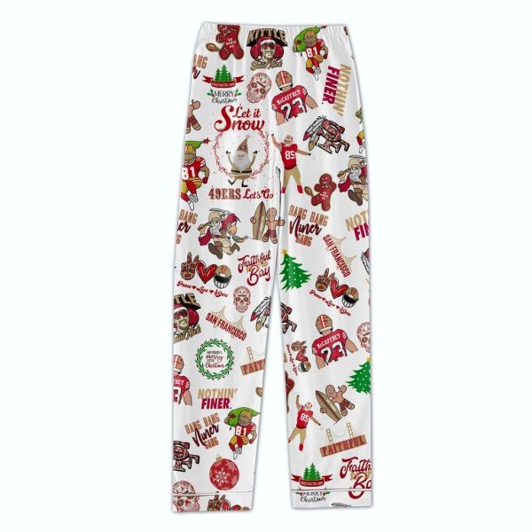 Let It Snow Bang Bang Niner Gang 49ers Pajamas Set