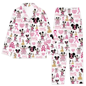 Mick Pick Mickey Power Never Give Up Satin Pajamas