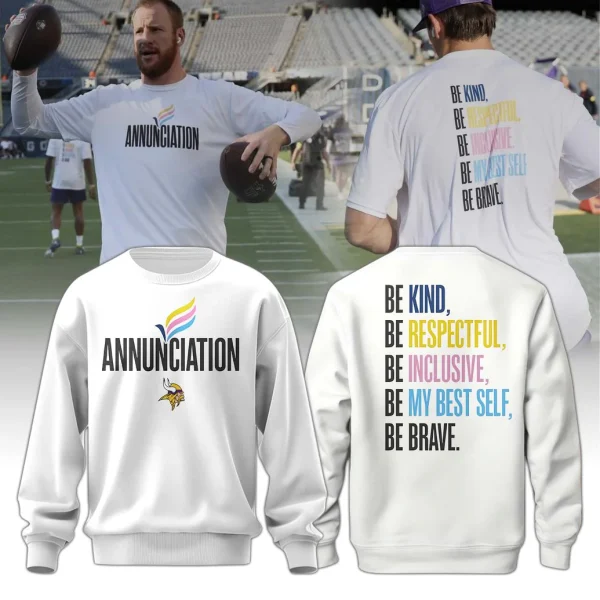 Minnesota Vikings Annunciation Be Kind Sweatshirt