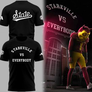 Mississippi State Starkville vs Everybody Black Shirt