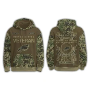 Phi Eagles x United States Veteran Day Camo Hoodie