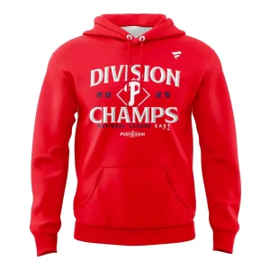 Philadelphia Phillies Fanatics NL East Division Champions 2025 Red Hoodie