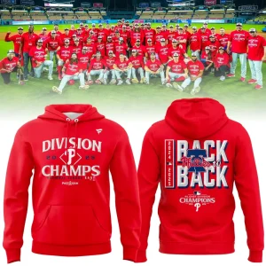 Philadelphia Phillies Fanatics NL East Division Champions 2025 Red Hoodie