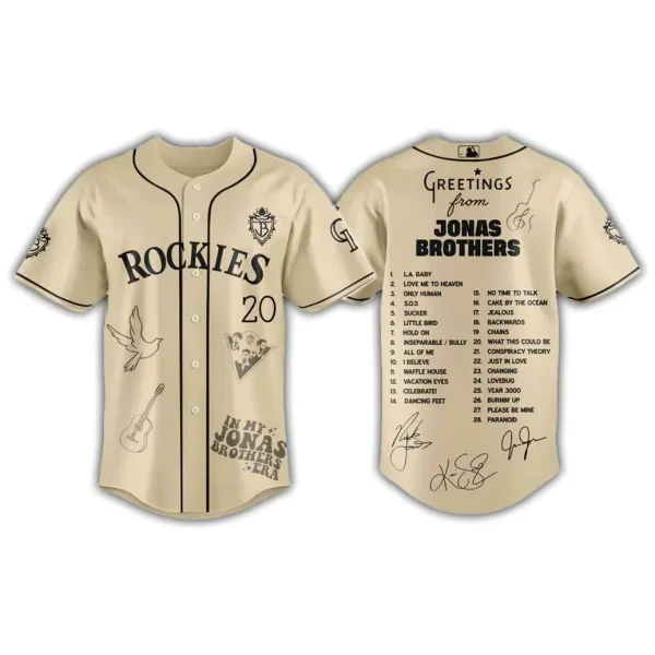 Rockies x Greeting From Jonas Brothers Playlist Jersey
