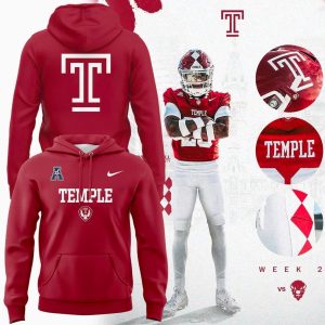 Temple Owls New Uniform Red Hoodie