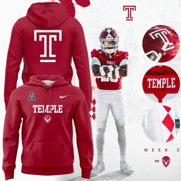 Temple Owls New Uniform Red Hoodie