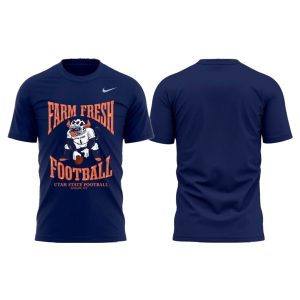 Utah State Aggies Navy Farm Fresh Football Shirt