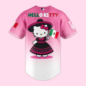 Viva Mexico x Dodgers Hello Kitty Baseball Jersey