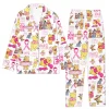 Hello Kitty Pink Power Never Give Up Satin Pajamas