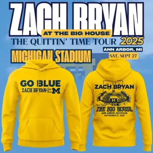 Front view of a yellow hoodie featuring 