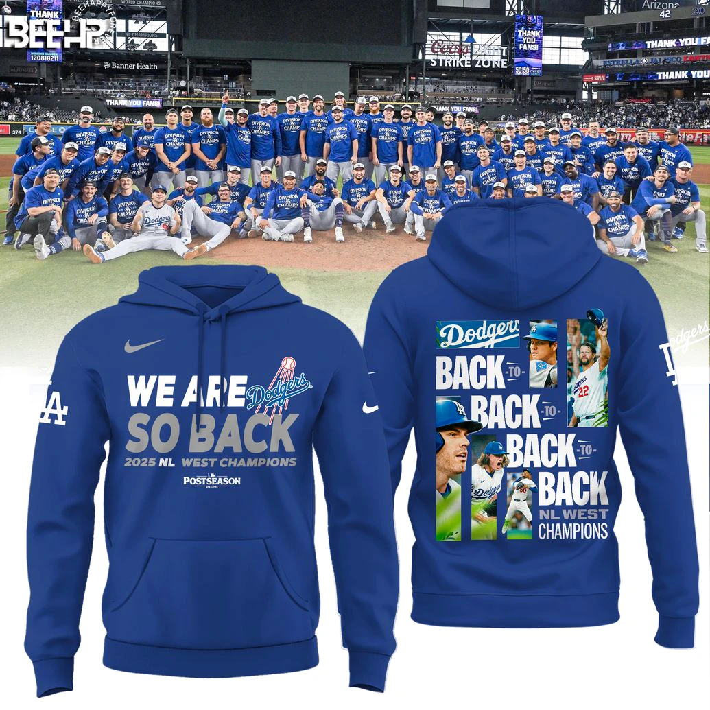 2025 NL West Division LA Dodgers Champions Hoodie 2025 NL West Division LA Dodgers Champions Hoodie