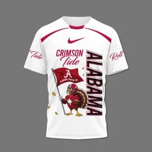 Alabama Crimson Tide Thank Giving Pray For Touchdowns T-Shirt