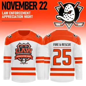Anaheim Ducks x Law Enforcement Appreciation Night 2025 Limited Hockey Jersey