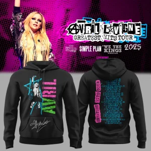 Limited Edition Avril Lavigne Greatest Hits Tour 2025 Hoodie