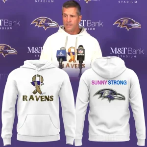 Baltimore Ravens x Coach John Harbaugh Cancer Design 2025 Hoodie