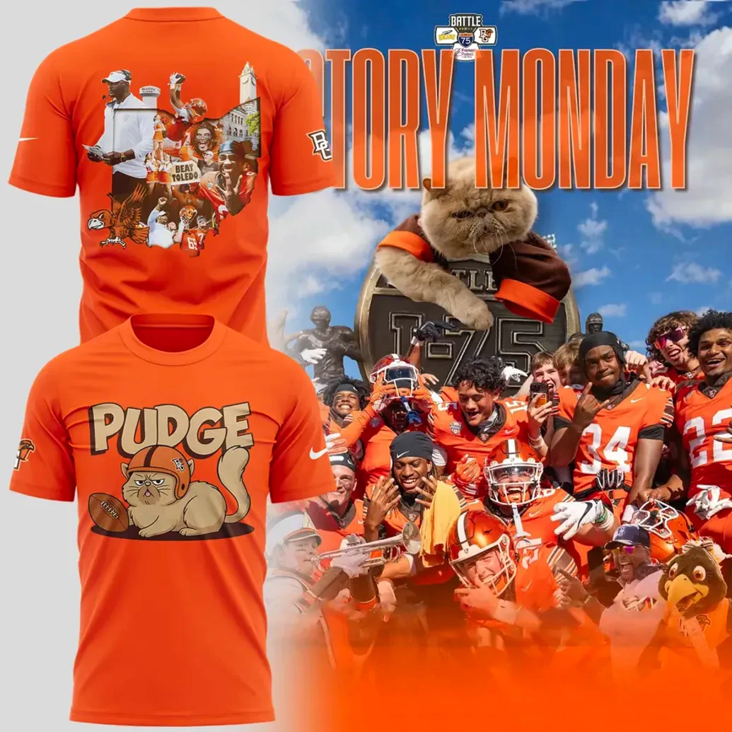 BGSU Football Pudge The Cat T-Shirt BGSU Football Pudge The Cat T-Shirt