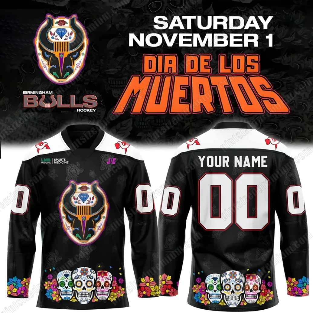 Birmingham Bulls 2025 Dia de los Muertos Jersey Birmingham Bulls 2025 Dia de los Muertos Jersey