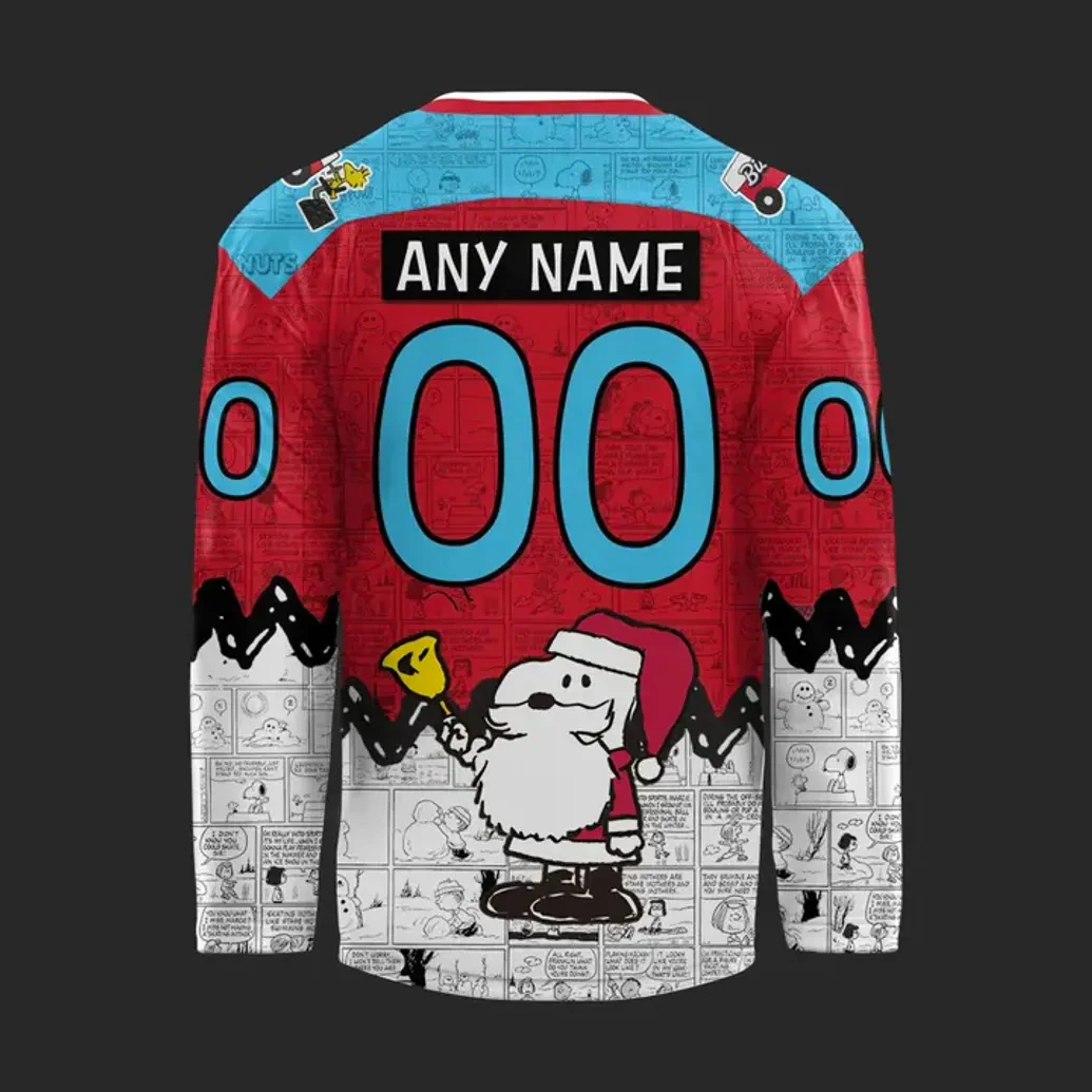 Bloomington Bison Peanuts Night 2025 2026 Hockey Jersey 3 Bloomington Bison Peanuts Night 2025 - 2026 Hockey Jersey