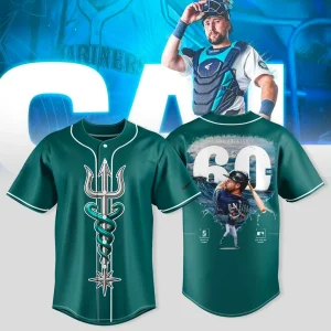 Cal Raleigh Seattle Mariners 60 HR Wave Jersey