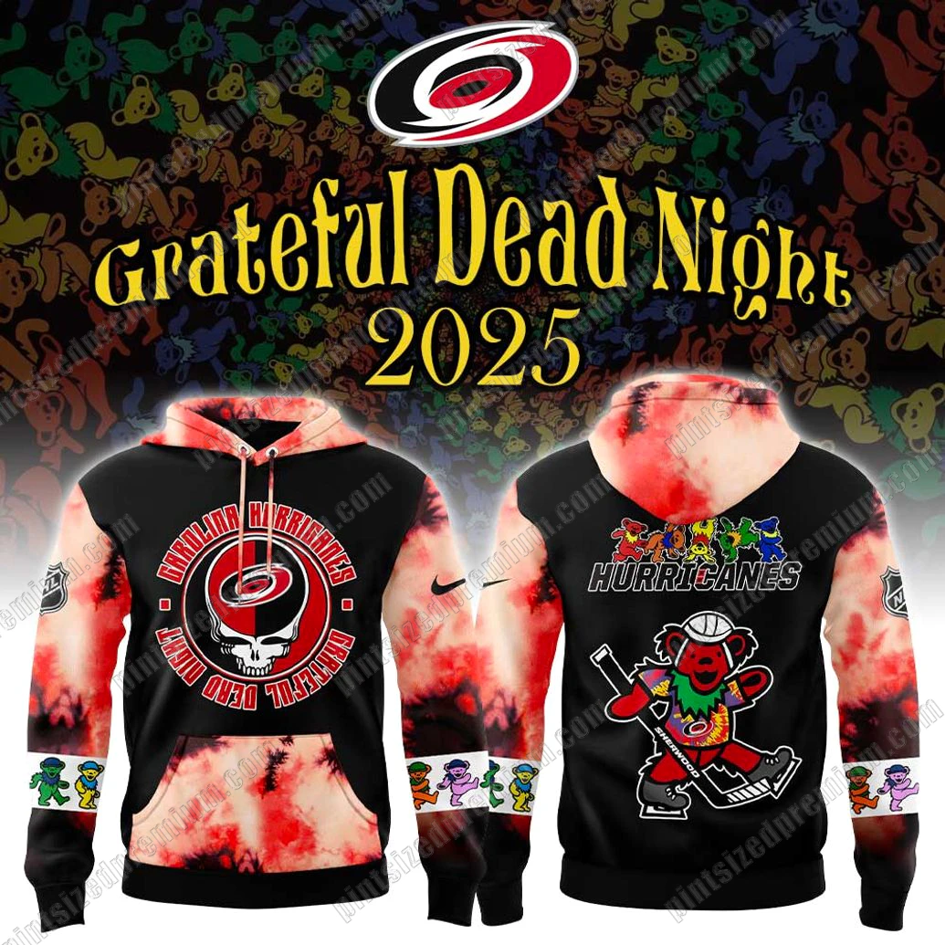 Carolina Hurricanes Grateful Dead Night 60th 2025 Hoodie Carolina Hurricanes Grateful Dead Night 60th 2025 Hoodie
