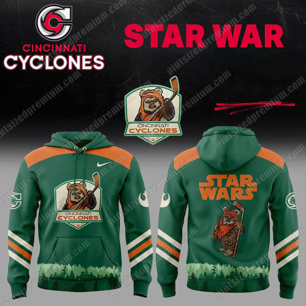 Cincinnati Cyclones 2025 Star War Limited Hoodie Cincinnati Cyclones 2025 Star War Limited Hoodie